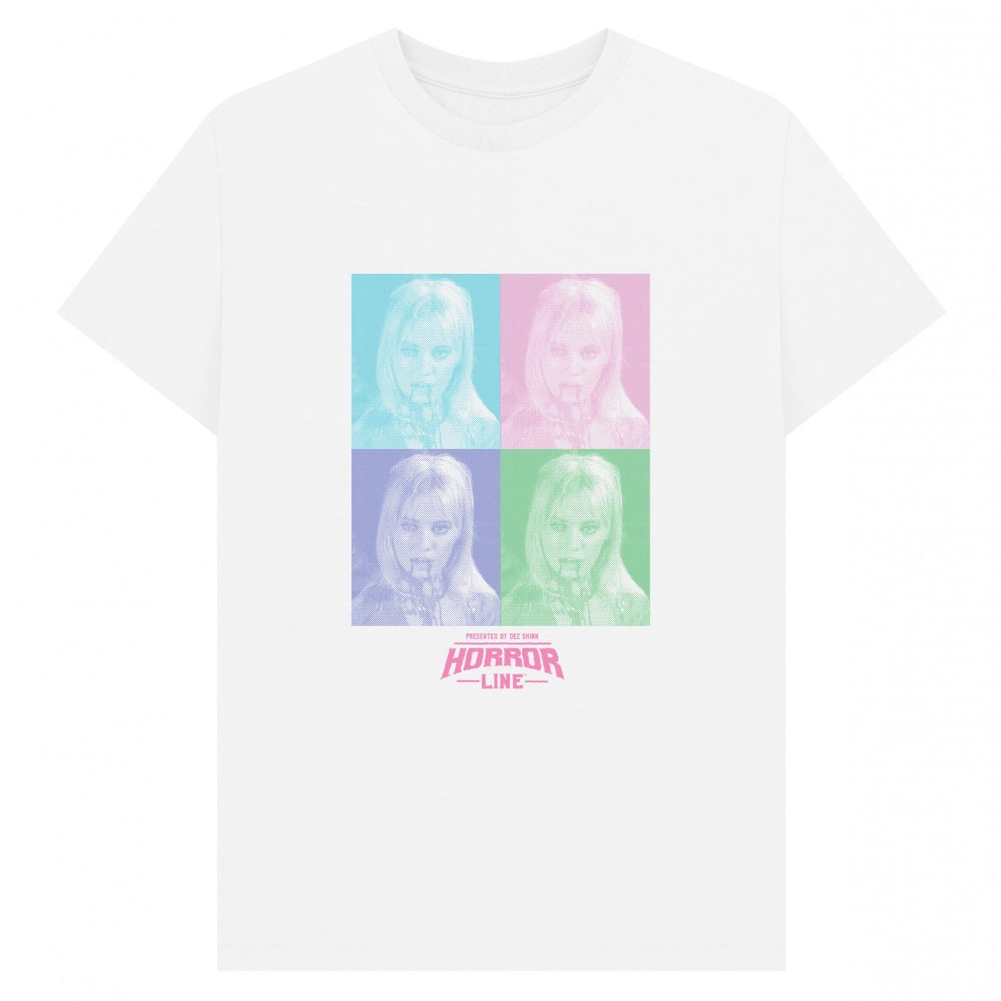 White - Front - Horror Line Unisex Adult Vampire T-Shirt