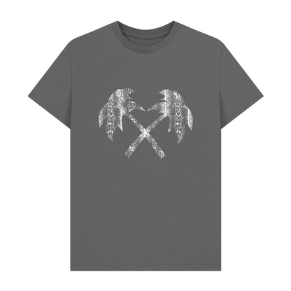 Slate Grey - Front - Trainer Spotter Unisex Adult Snakeskin Cross Palms T-Shirt