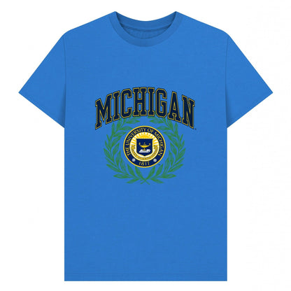 Bright Blue - Front - Park Fields Unisex Adult Los Angeles T-Shirt