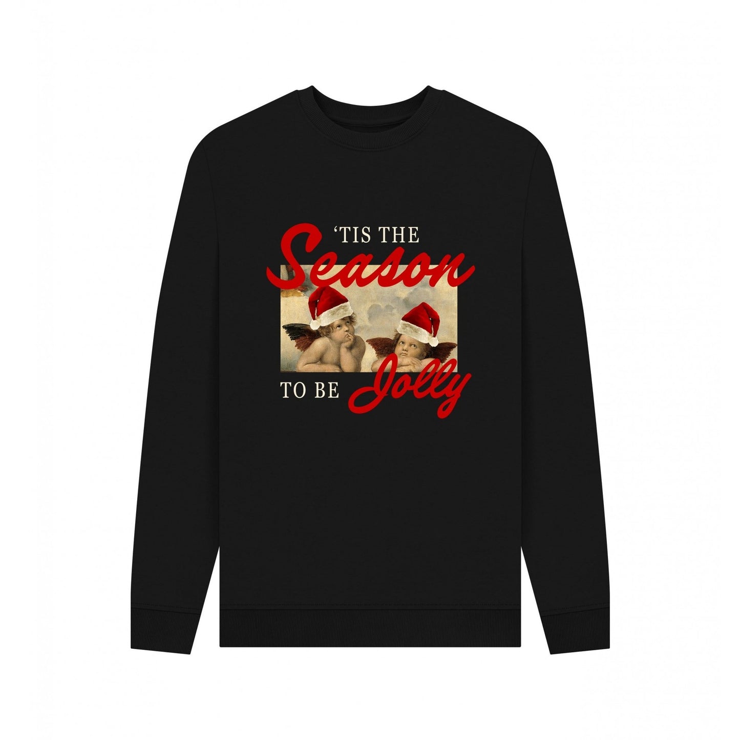 Black - Front - Apoh Unisex Adult Tis The Season To Be Jolly Raphael Sweatshirt