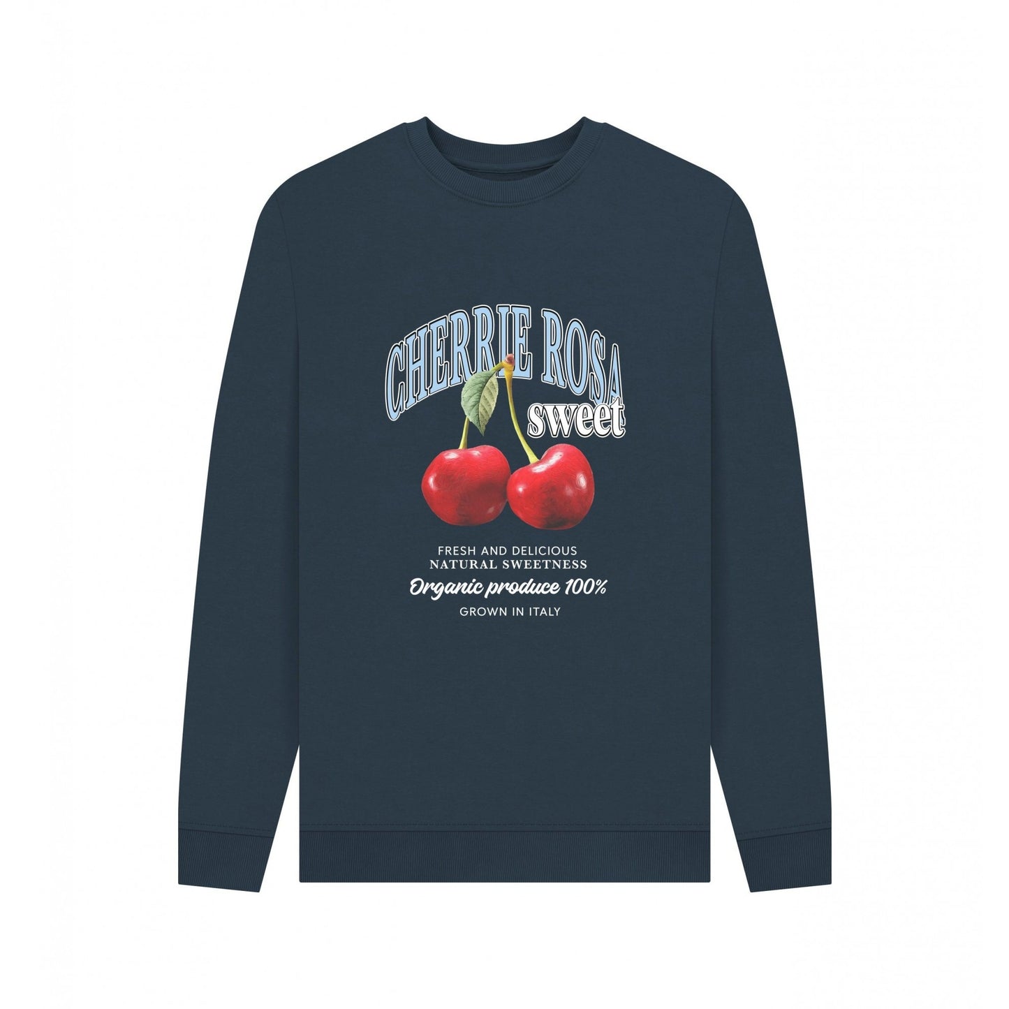 Navy Blue - Front - Apoh Unisex Adult Cherry Sweatshirt