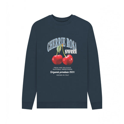 Navy Blue - Front - Apoh Unisex Adult Cherry Sweatshirt