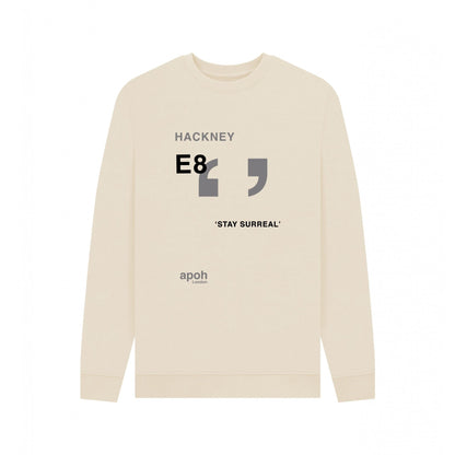 Oat - Front - Apoh Unisex Adult Surreal Hackney Slogan Sweatshirt