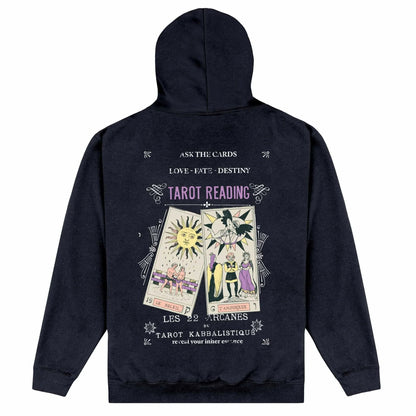 Black - Back - Apoh Unisex Adult Tarot Reading British Museum Hoodie