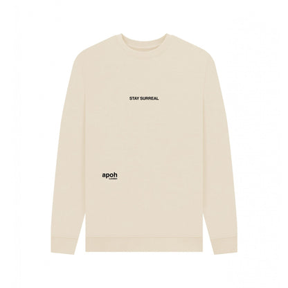Oat - Front - Apoh Unisex Adult Stay Surreal Slogan Sweatshirt