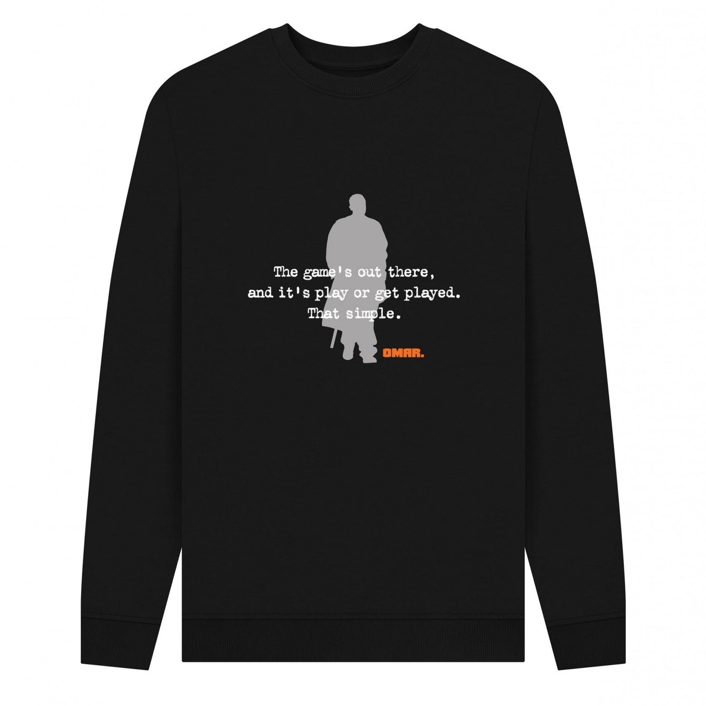 Black - Front - The Wire Unisex Adult The Game´s Out There Sweatshirt