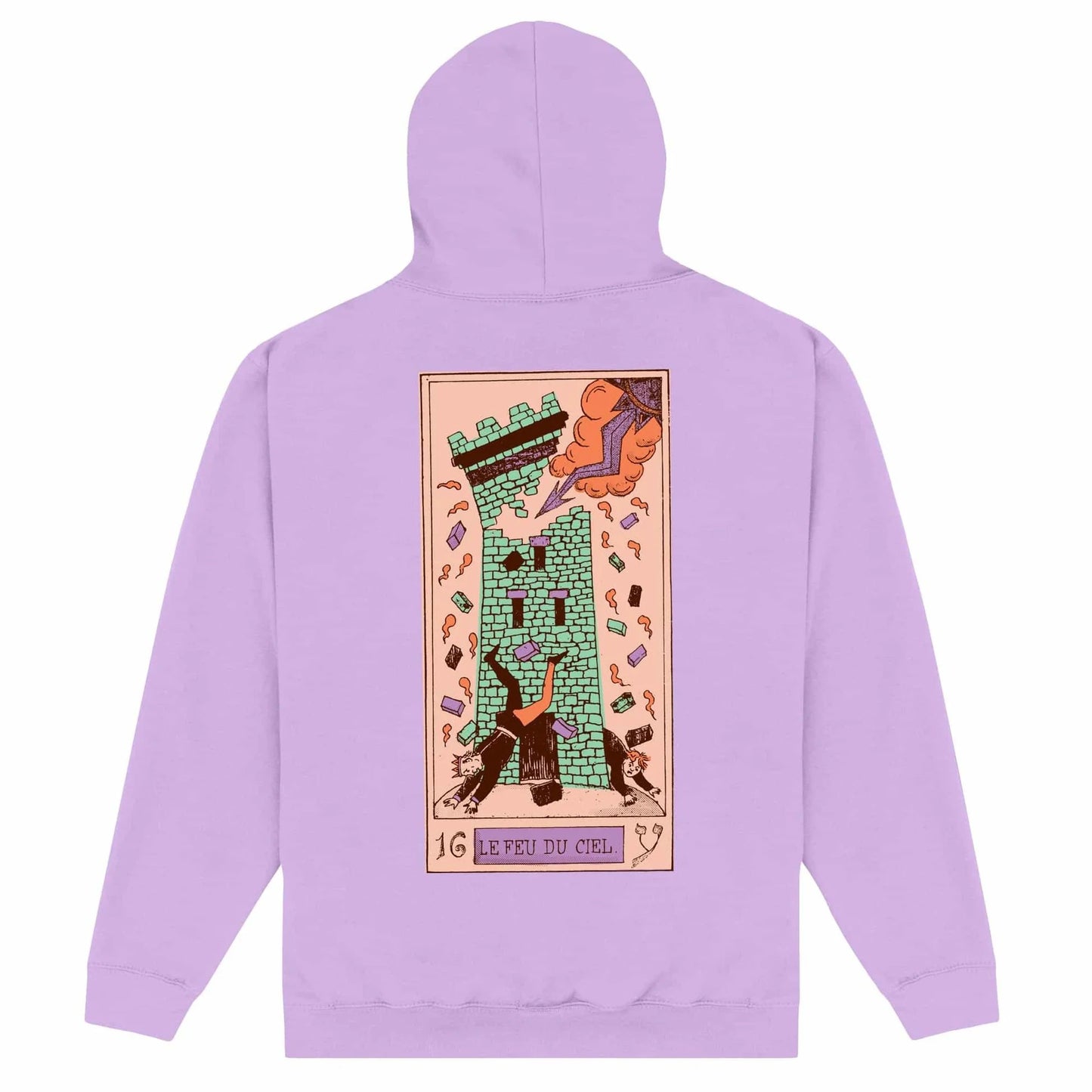 Purple - Back - Apoh Unisex Adult Tarot British Museum Hoodie