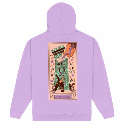 Purple - Back - Apoh Unisex Adult Tarot British Museum Hoodie