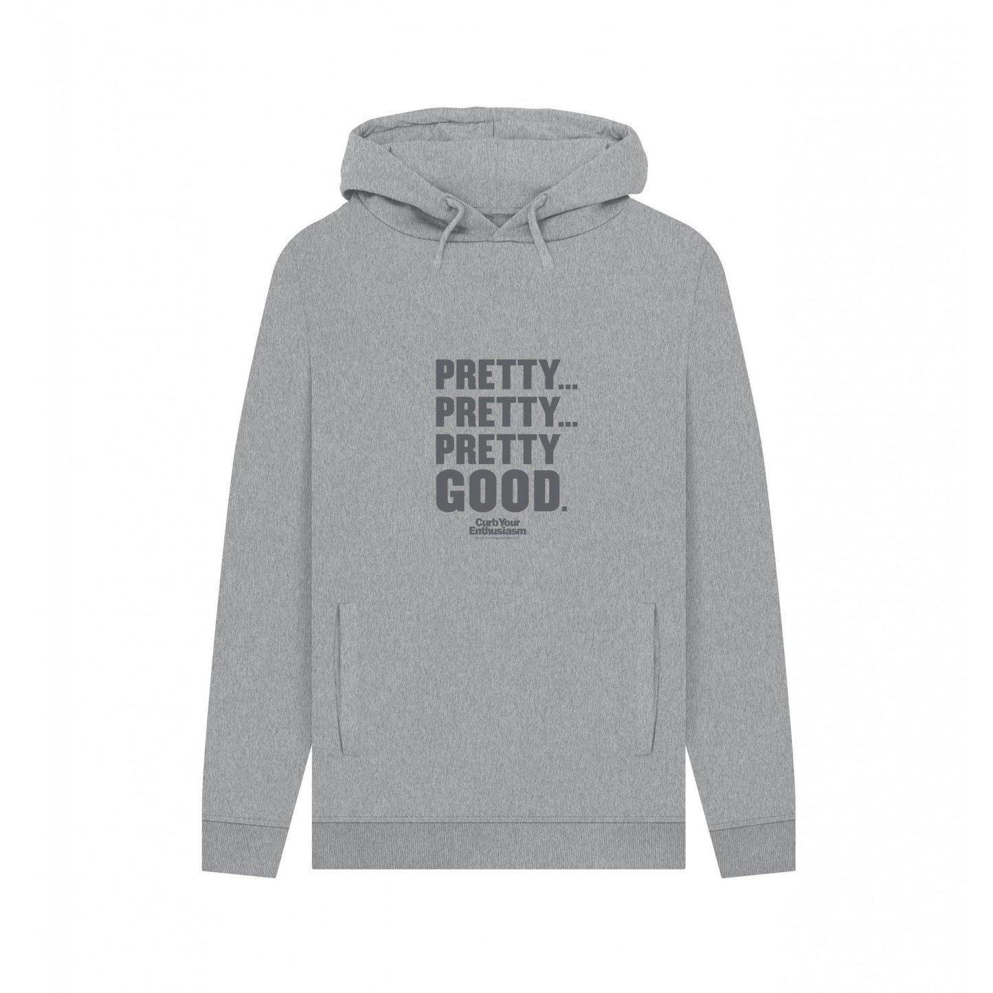 Light Heather - Front - Curb Your Enthusiasm Unisex Adult Pretty Good Heather Hoodie