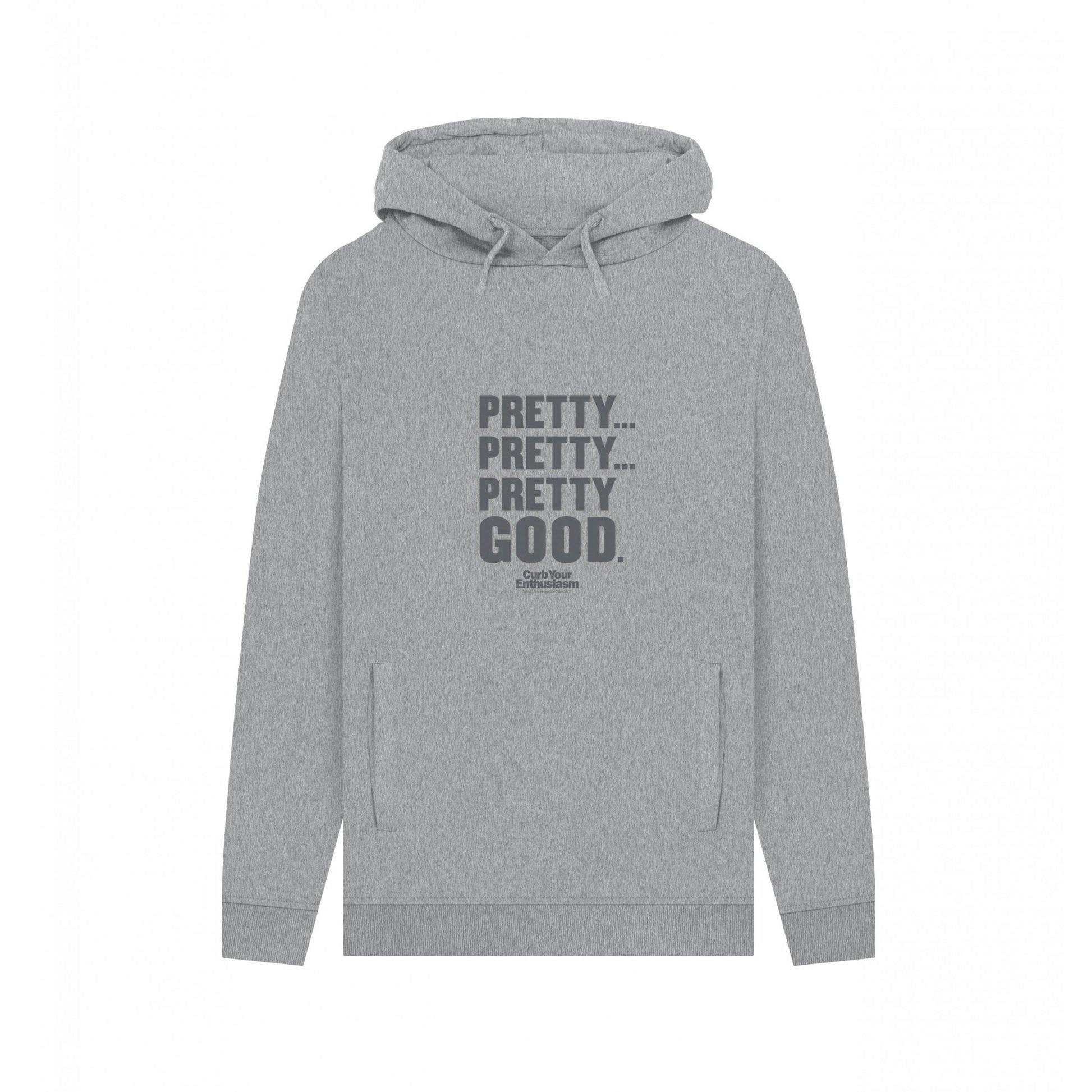 Light Heather - Front - Curb Your Enthusiasm Unisex Adult Pretty Good Heather Hoodie