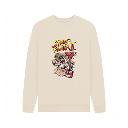 Oat - Front - Street Fighter 2 Unisex Adult Group Sweatshirt