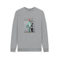 Light Heather - Front - Apoh Unisex Adult Banksy Christmas Tree Sweatshirt