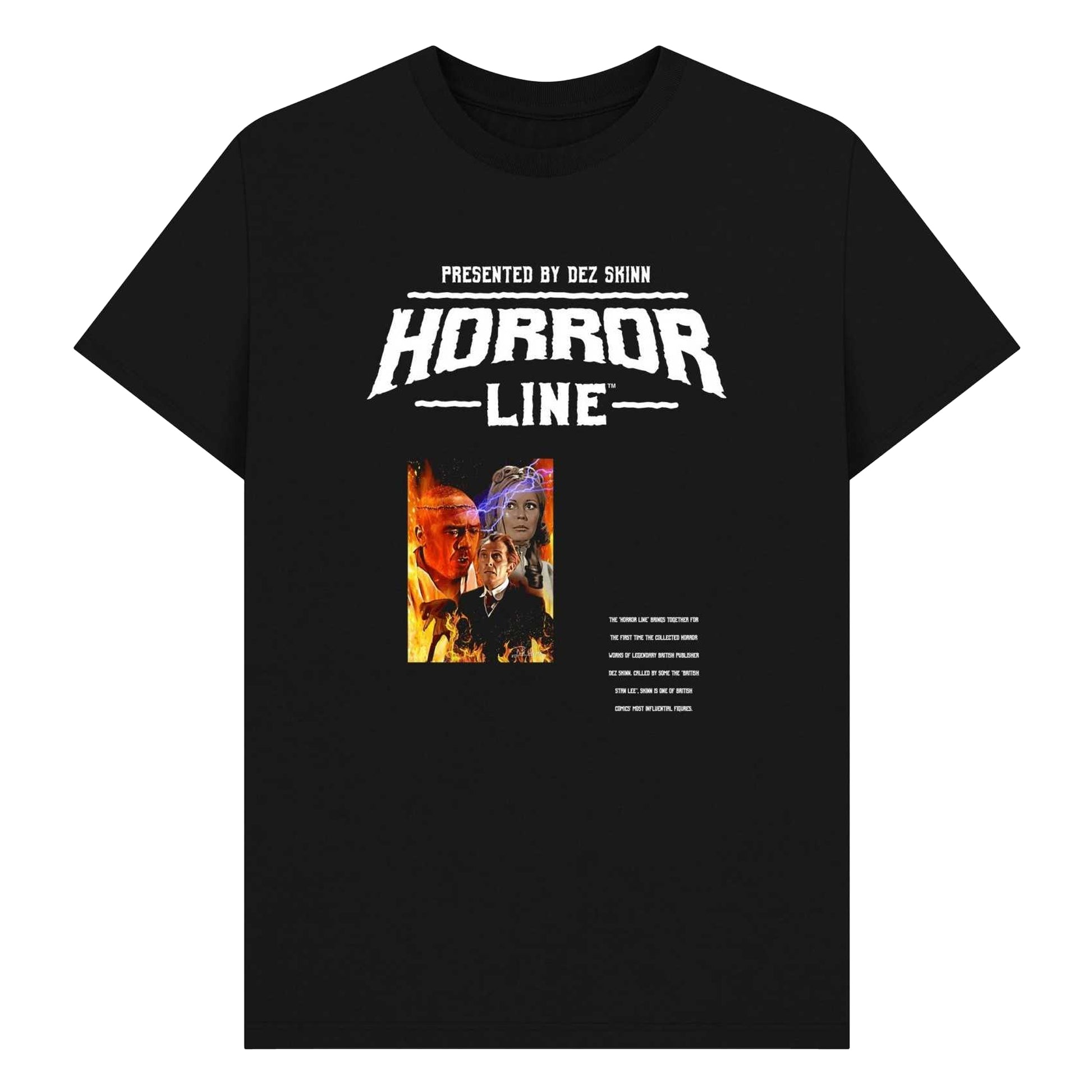 Black - Front - Horror Line Unisex Adult Destroy Frankenstein T-Shirt