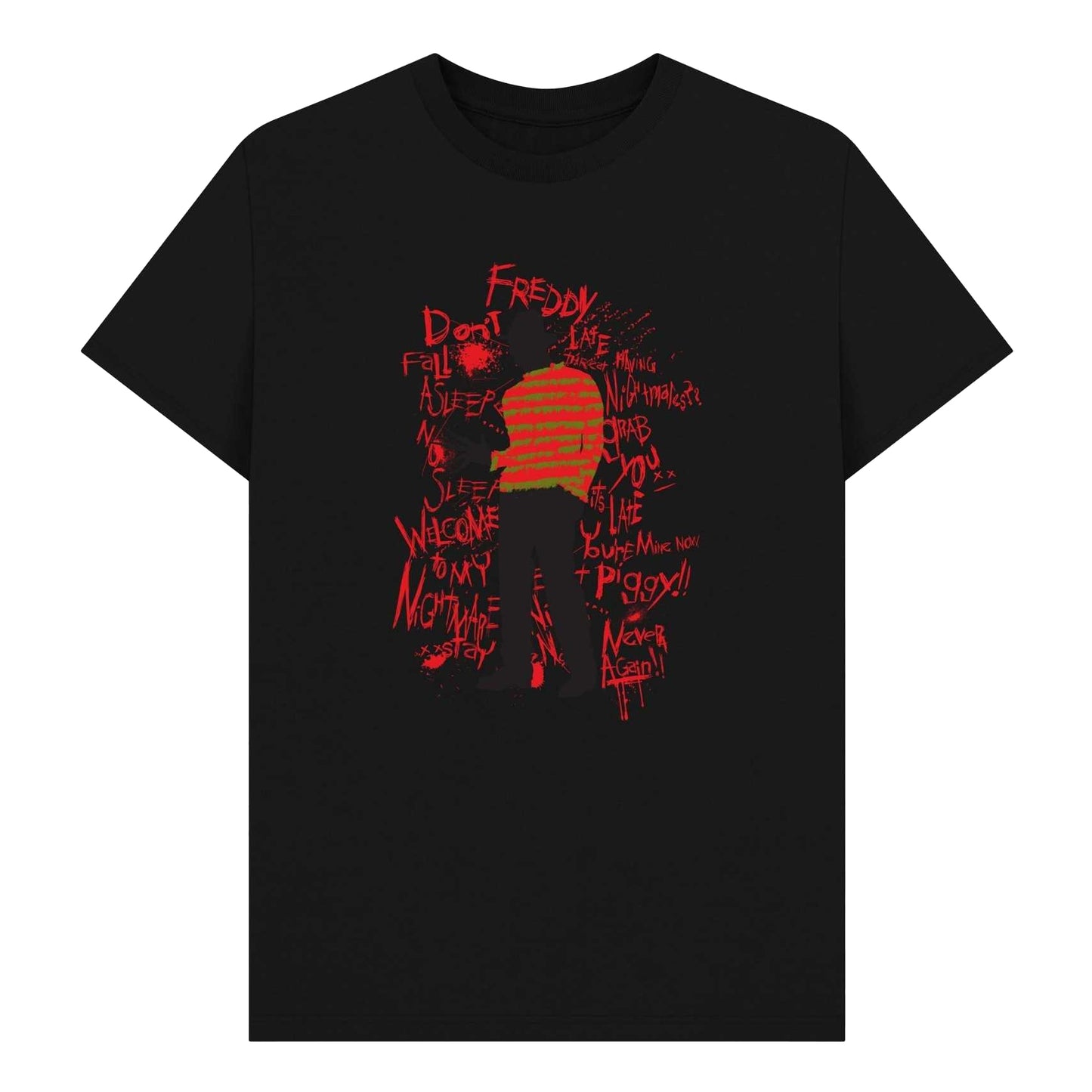 Black - Front - A Nightmare On Elm Street Unisex Adult Freddy Krueger Graphic T-Shirt