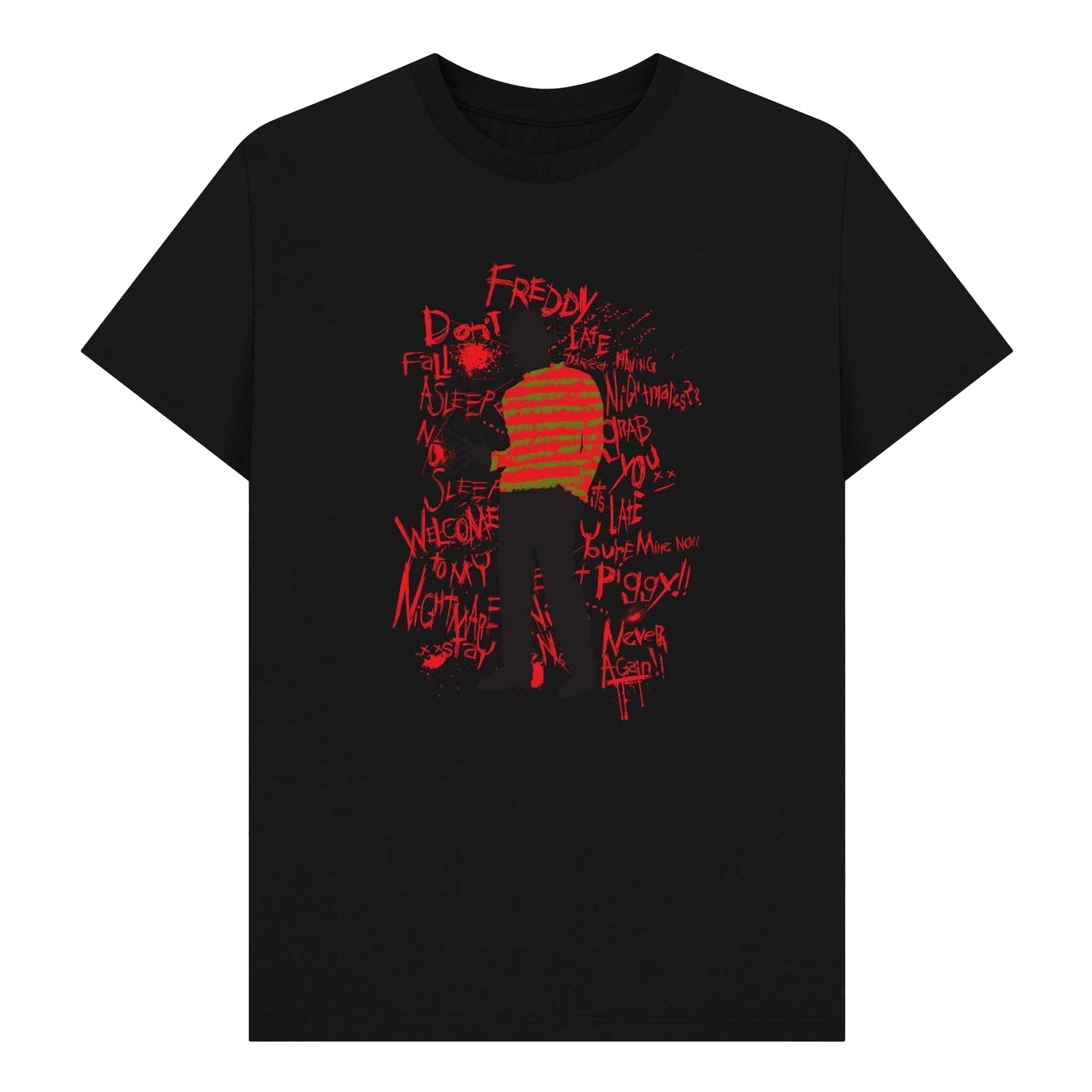 Black - Front - A Nightmare On Elm Street Unisex Adult Freddy Krueger Graphic T-Shirt