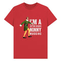 Red - Front - Elf Unisex Adult Ninny Muggins Graphic T-Shirt
