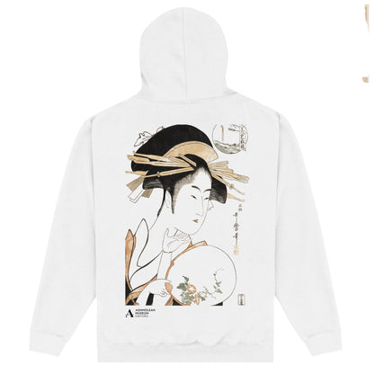 White - Back - Ashmolean Museum Unisex Adult Portrait Hoodie