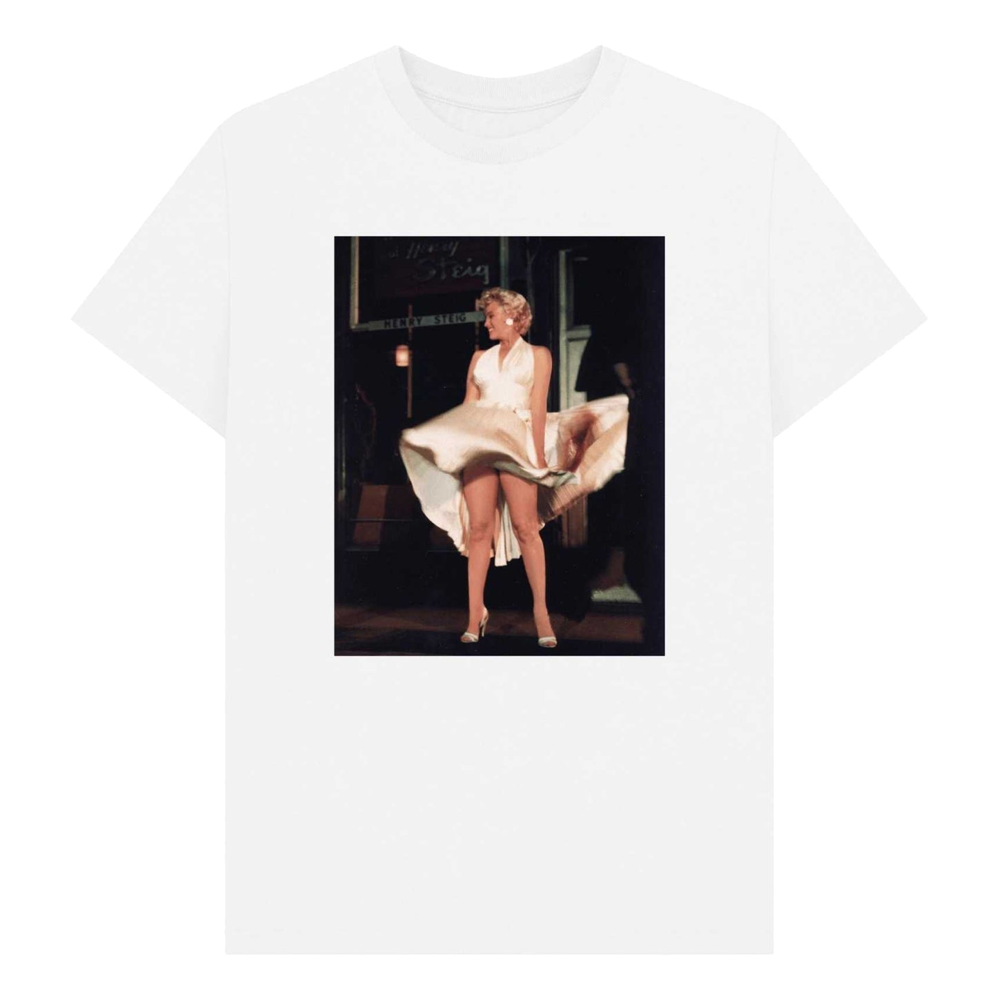 White - Front - Marilyn Monroe Unisex Adult Dress T-Shirt