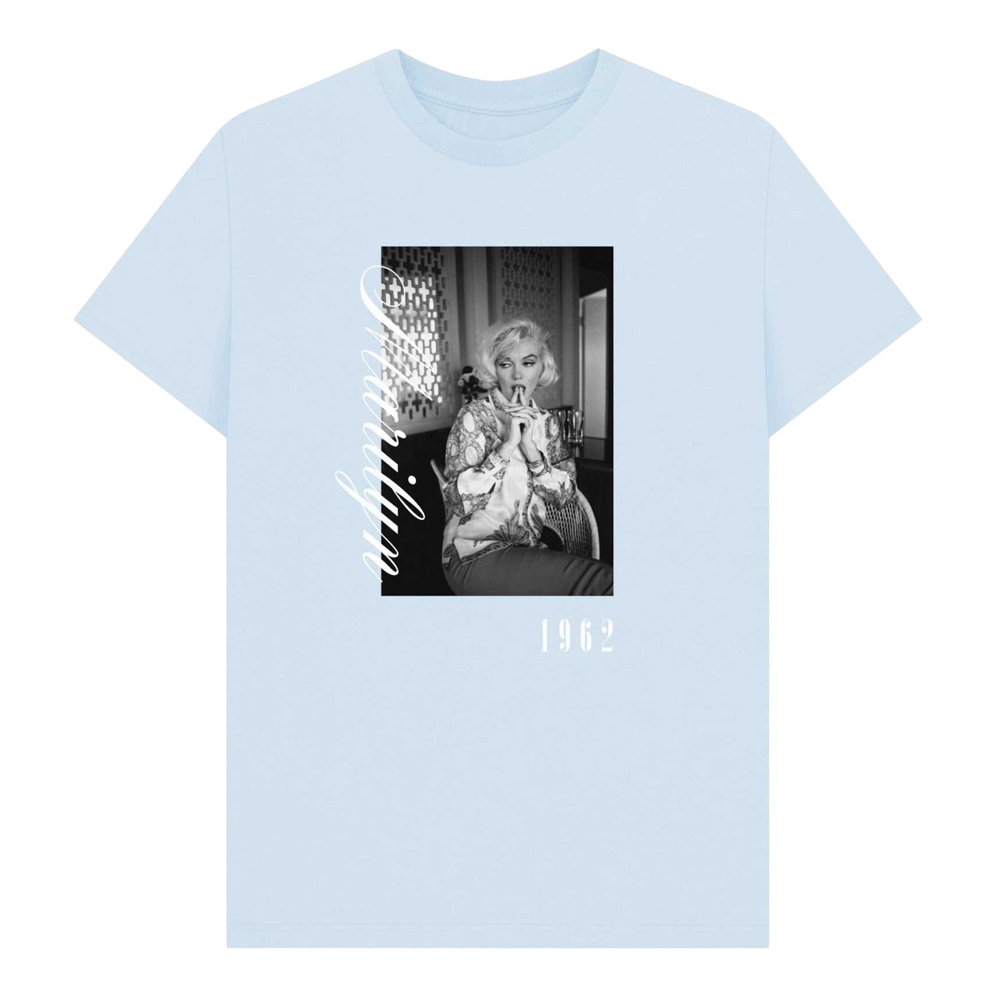 Sky Blue - Front - Marilyn Monroe Unisex Adult 1962 Graphic T-Shirt