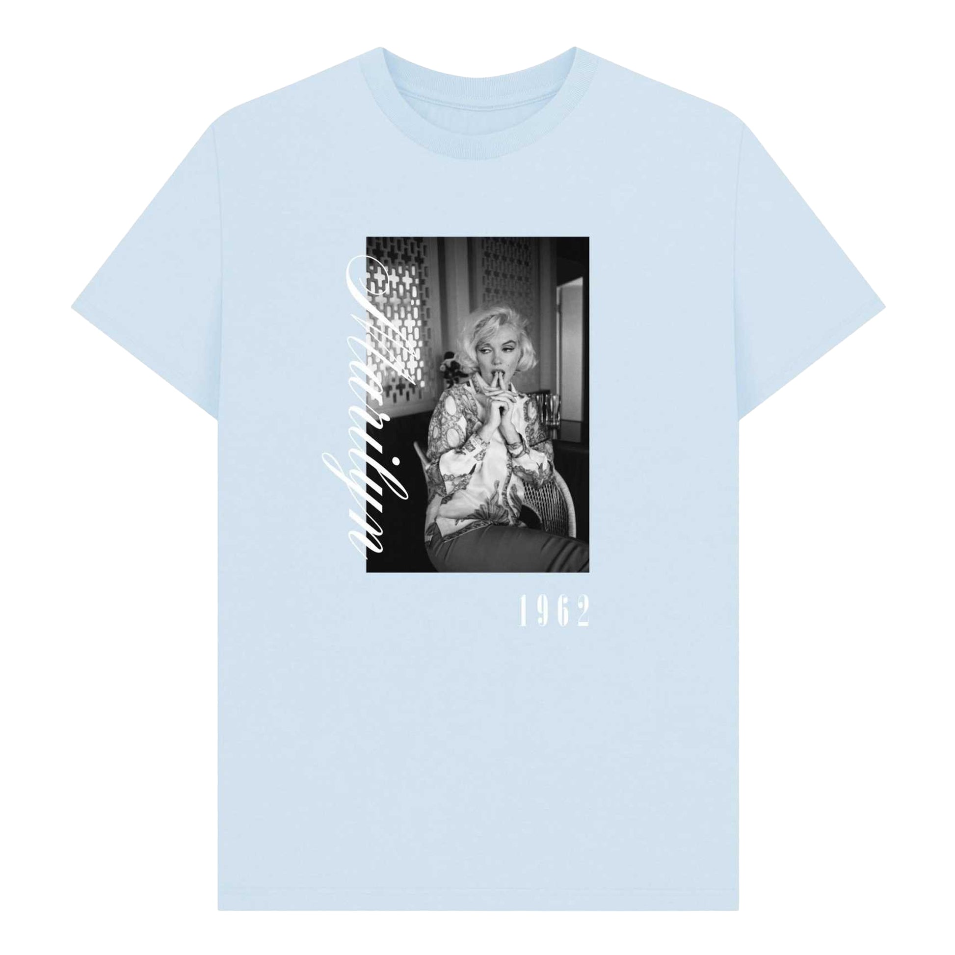 Sky Blue - Front - Marilyn Monroe Unisex Adult 1962 Graphic T-Shirt