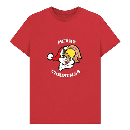 Red - Front - Looney Tunes Unisex Adult Lola Bunny Christmas T-Shirt
