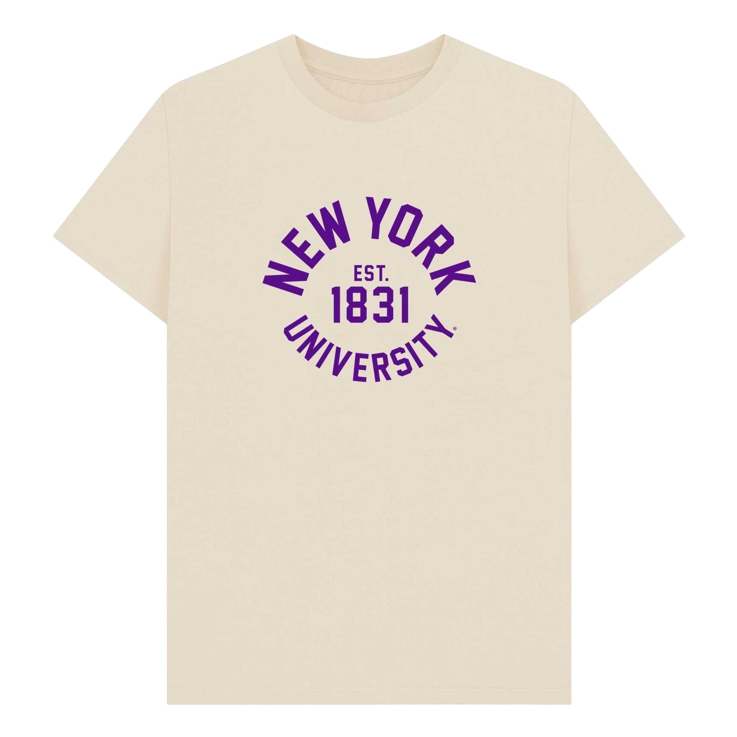 Oat - Front - Park Fields Unisex Adult New York University T-Shirt