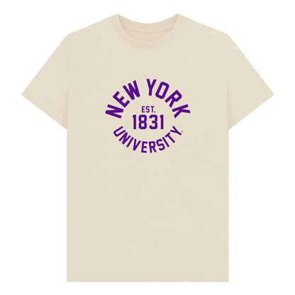 Oat - Front - Park Fields Unisex Adult New York University T-Shirt