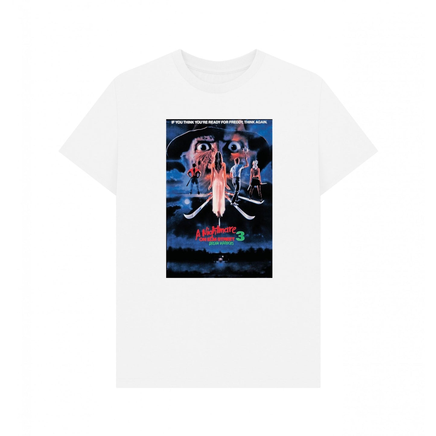 White - Front - A Nightmare On Elm Street Unisex Adult Ready for Freddy T-Shirt