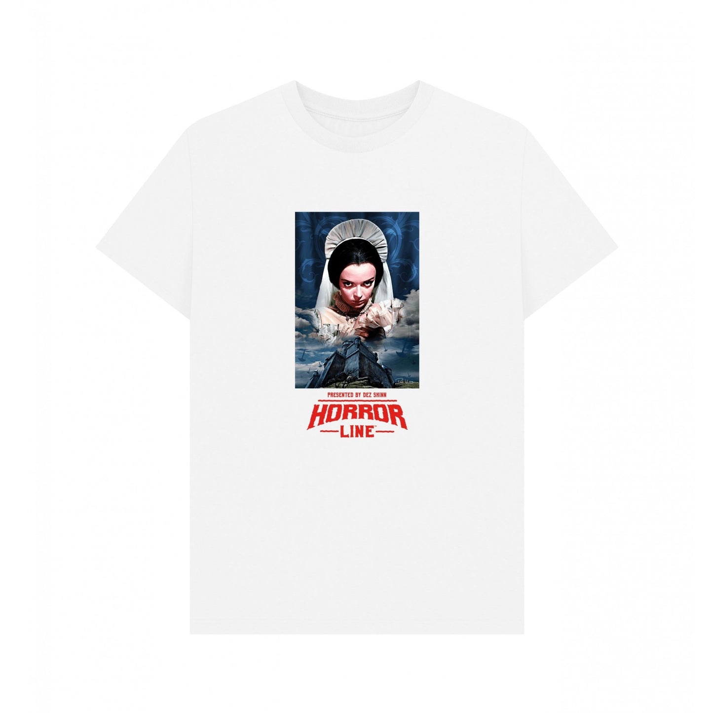 White - Front - Horror Line Unisex Adult Watts Bride T-Shirt