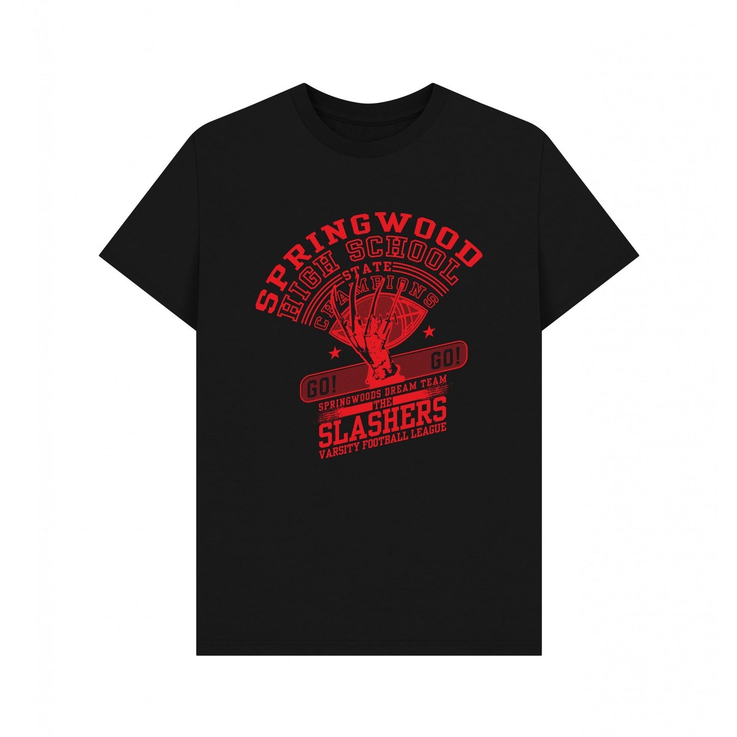 Black - Front - A Nightmare On Elm Street Unisex Adult Springwood Slashers Graphic T-Shirt