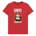 Red - Front - Elf Unisex Adult OMG Santa Graphic T-Shirt