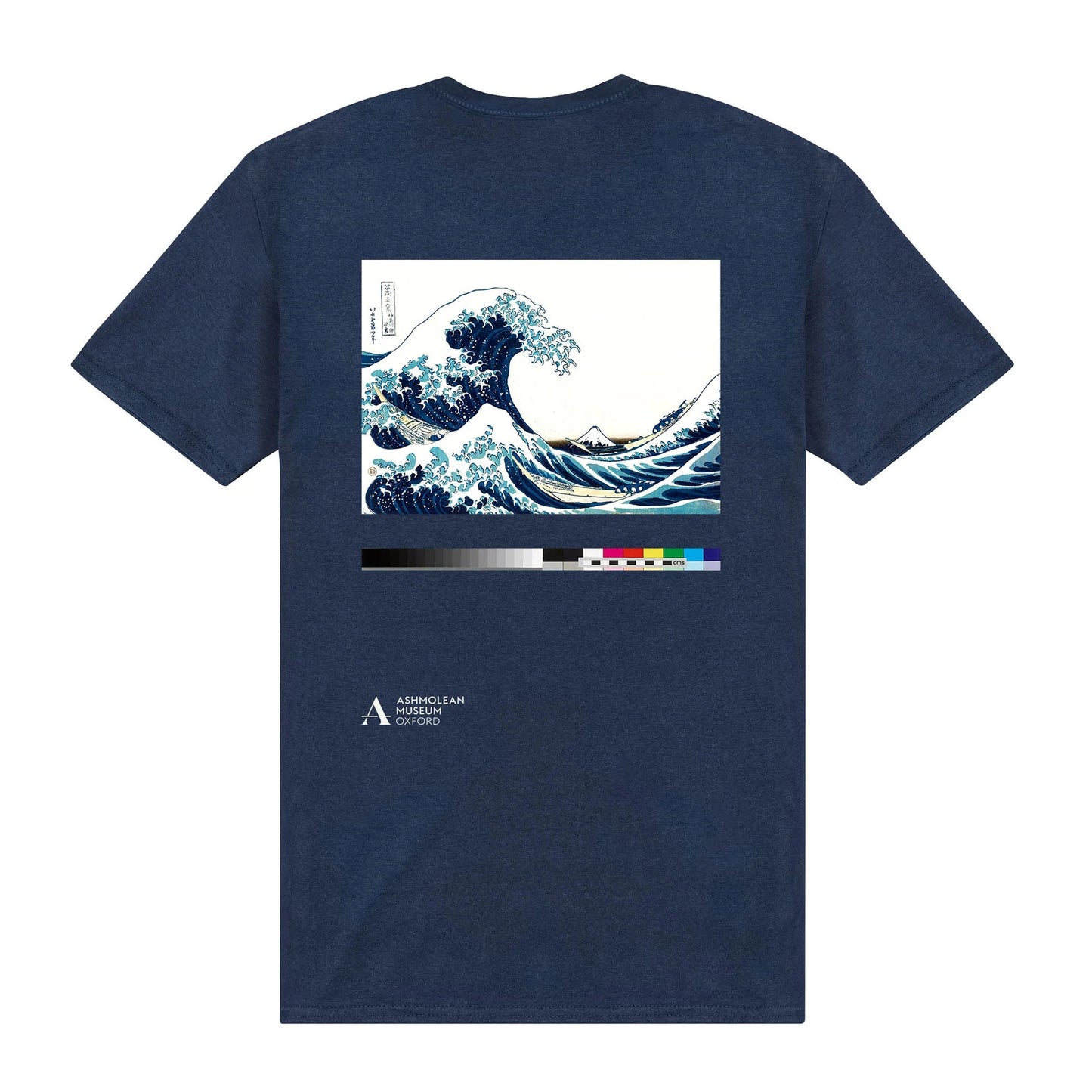Navy Blue - Back - Ashmolean Museum Unisex Adult Wave T-Shirt