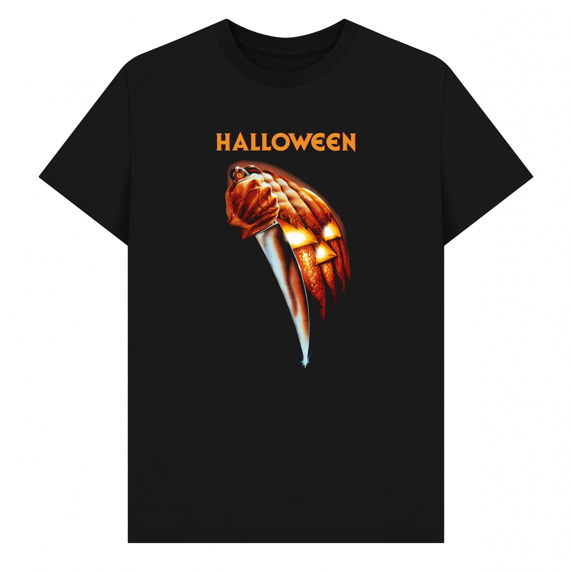 Black - Front - Halloween Unisex Adult Movie Poster T-Shirt