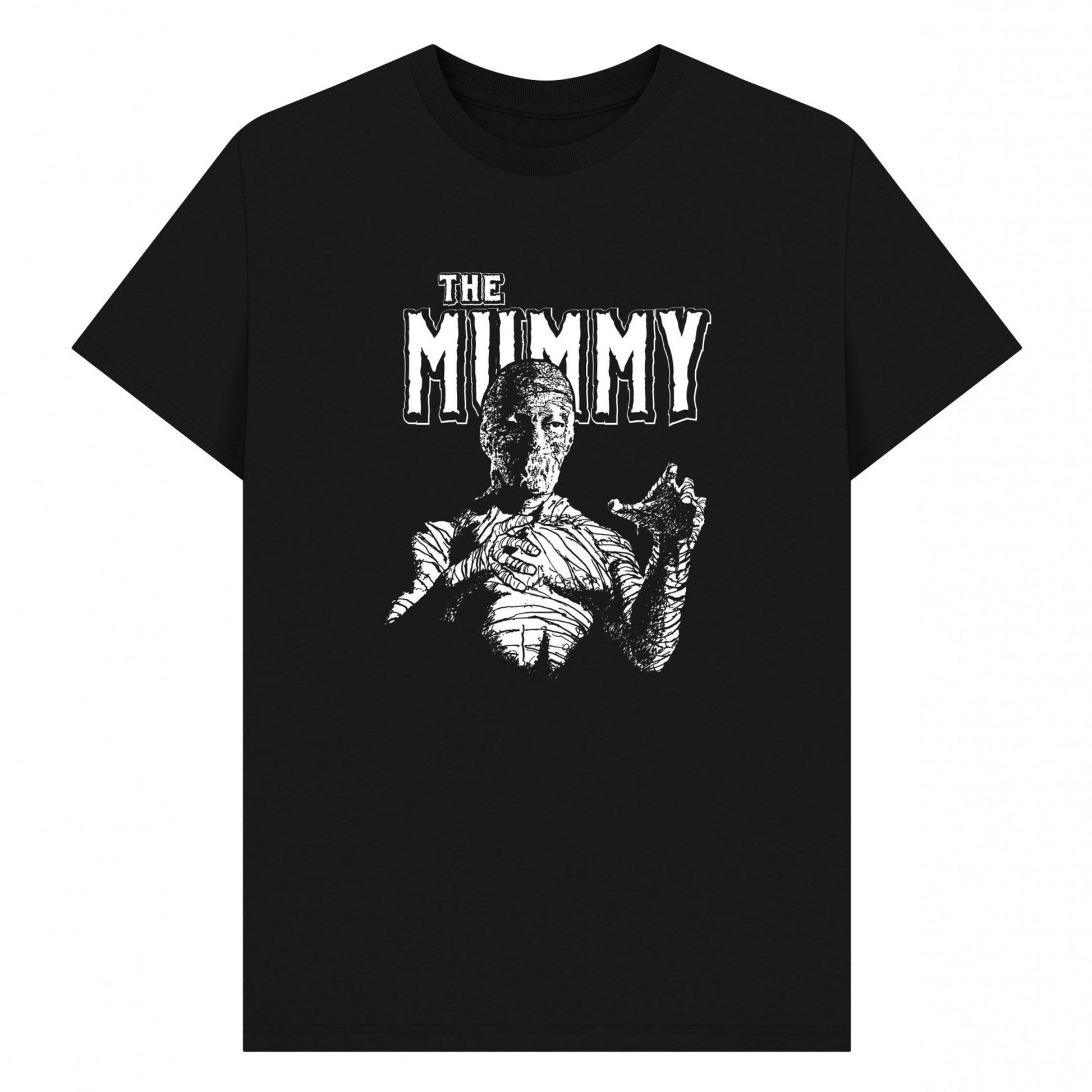 Black - Front - Horror Line Unisex Adult Mummy T-Shirt