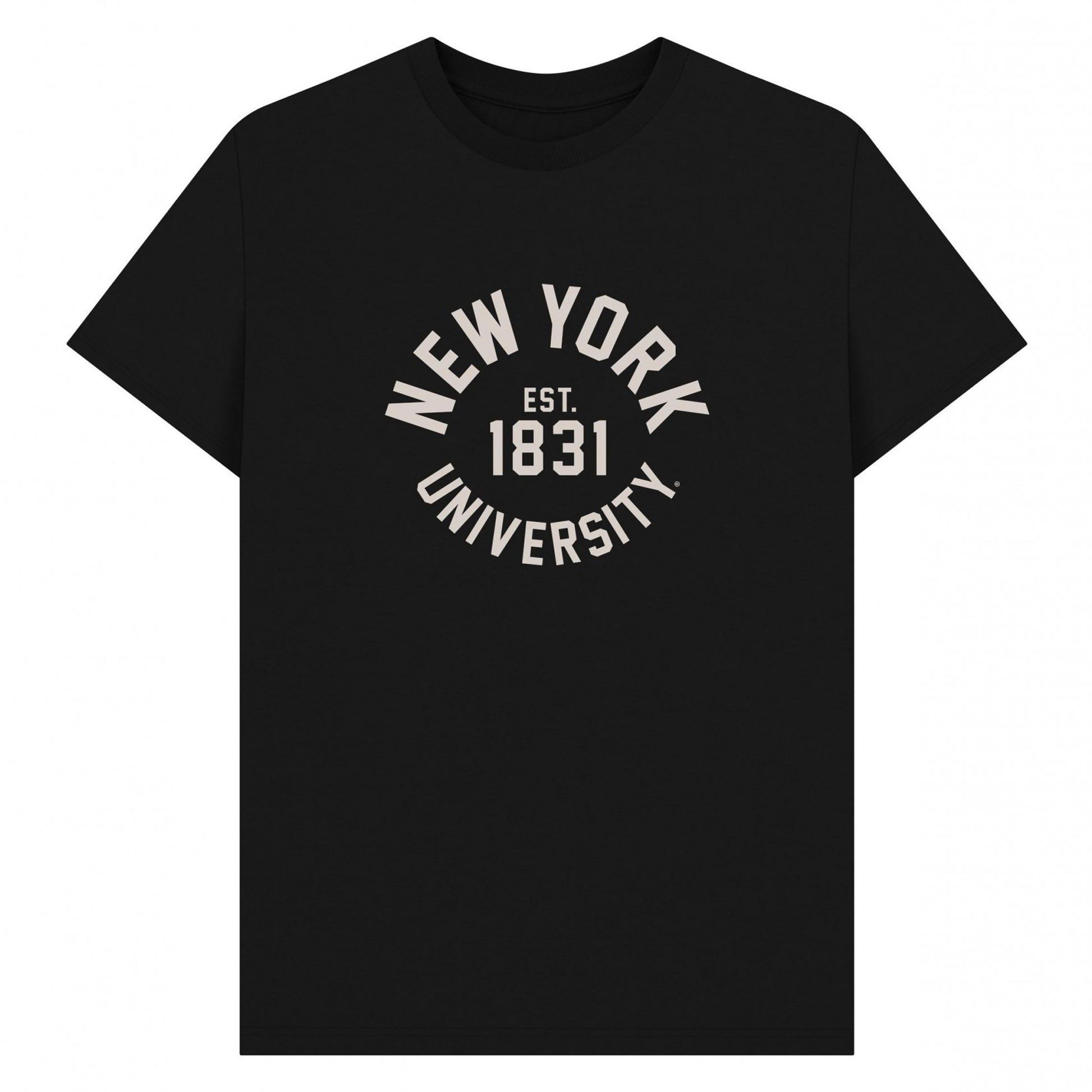 Black - Front - Park Fields Unisex Adult New York University T-Shirt
