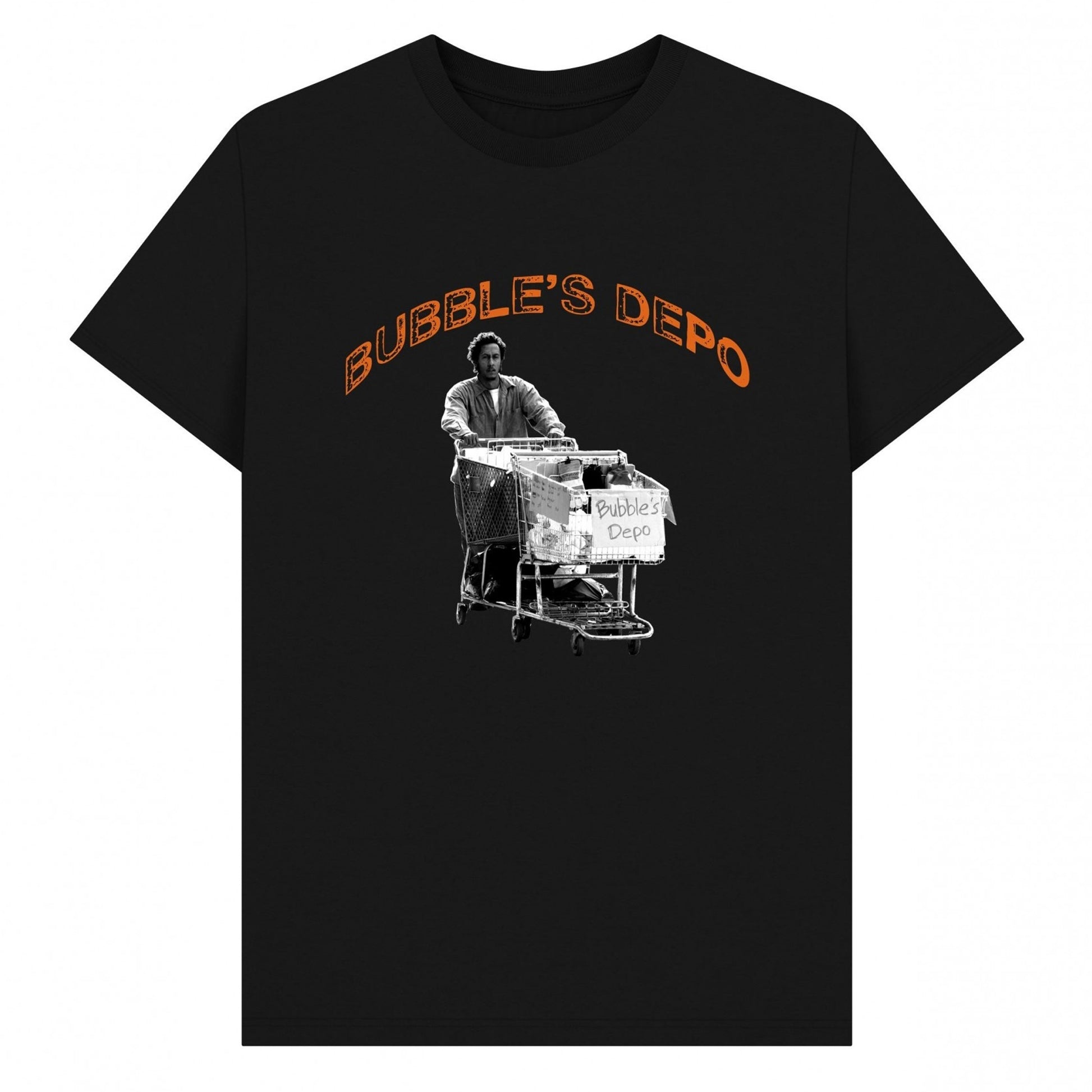 Black - Front - The Wire Unisex Adult Bubble´s Depo T-Shirt