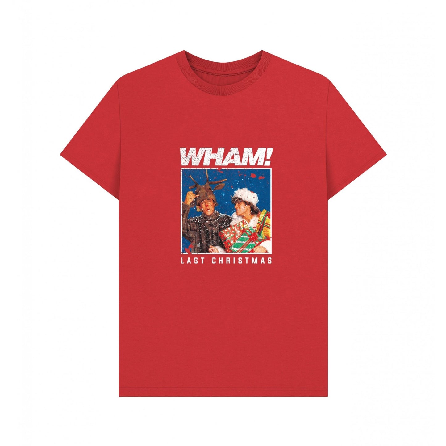 Red - Front - Wham Unisex Adult Last Christmas Graphic T-Shirt