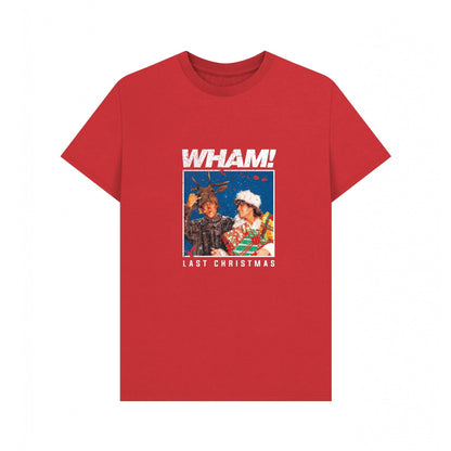 Red - Front - Wham Unisex Adult Last Christmas Graphic T-Shirt