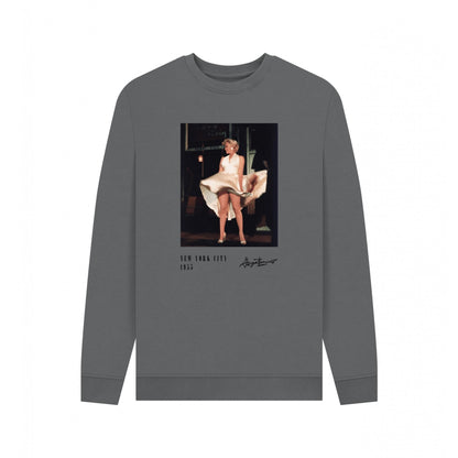Slate Grey - Front - Marilyn Monroe Unisex Adult New York City Sweatshirt