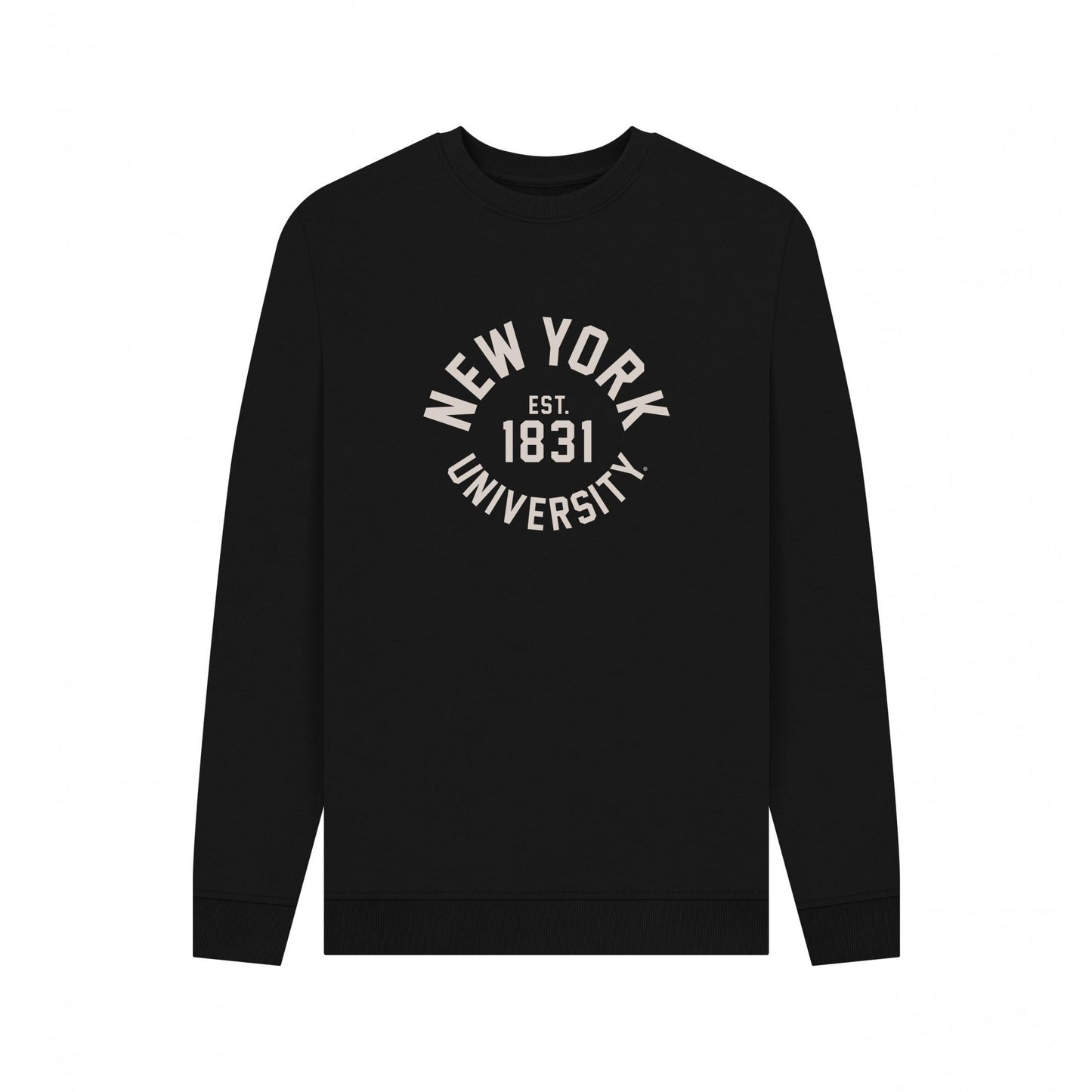 Black - Front - New York University Unisex Adult Sweatshirt