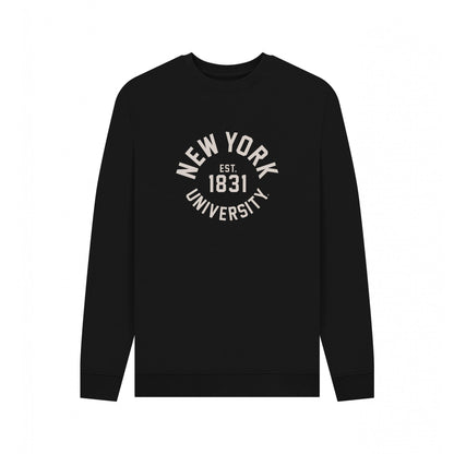 Black - Front - New York University Unisex Adult Sweatshirt