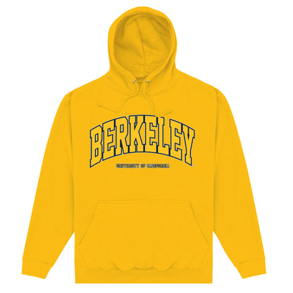 Gold - Front - Berkeley Unisex Adult University Of California Arch Hoodie