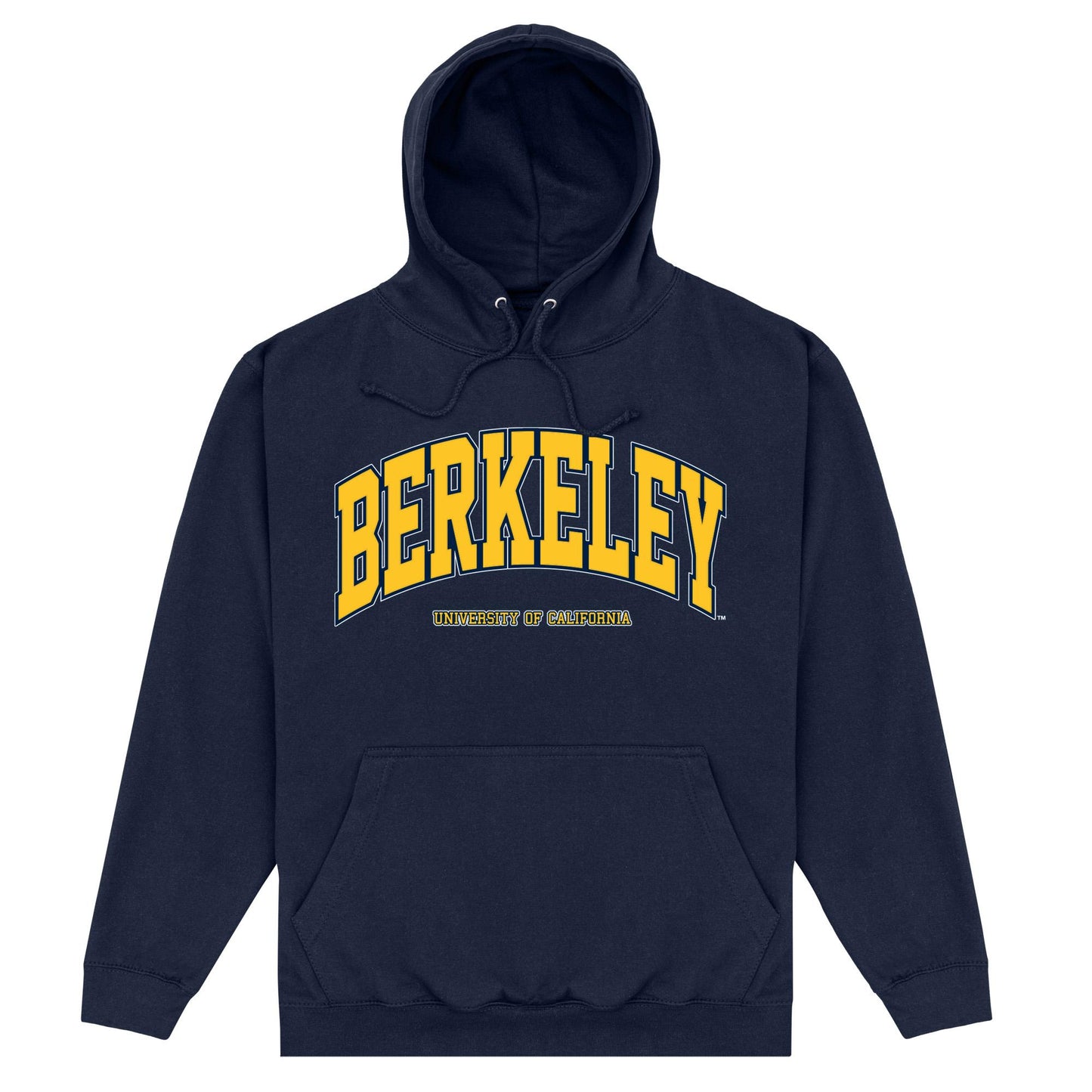Navy Blue - Front - Berkeley Unisex Adult University Of California Arch Hoodie