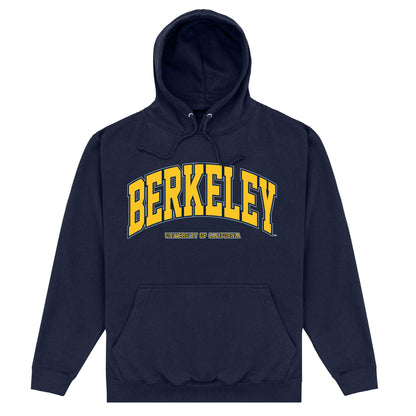 Navy Blue - Front - Berkeley Unisex Adult University Of California Arch Hoodie