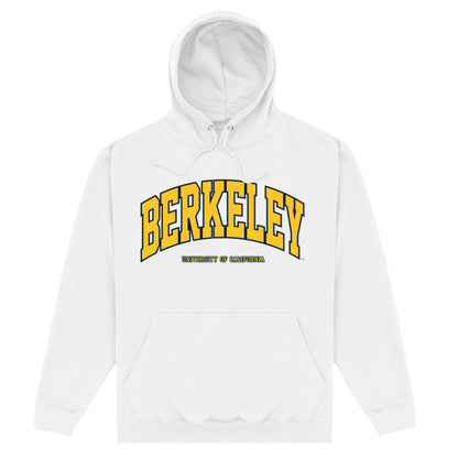 White - Front - Berkeley Unisex Adult University Of California Arch Hoodie