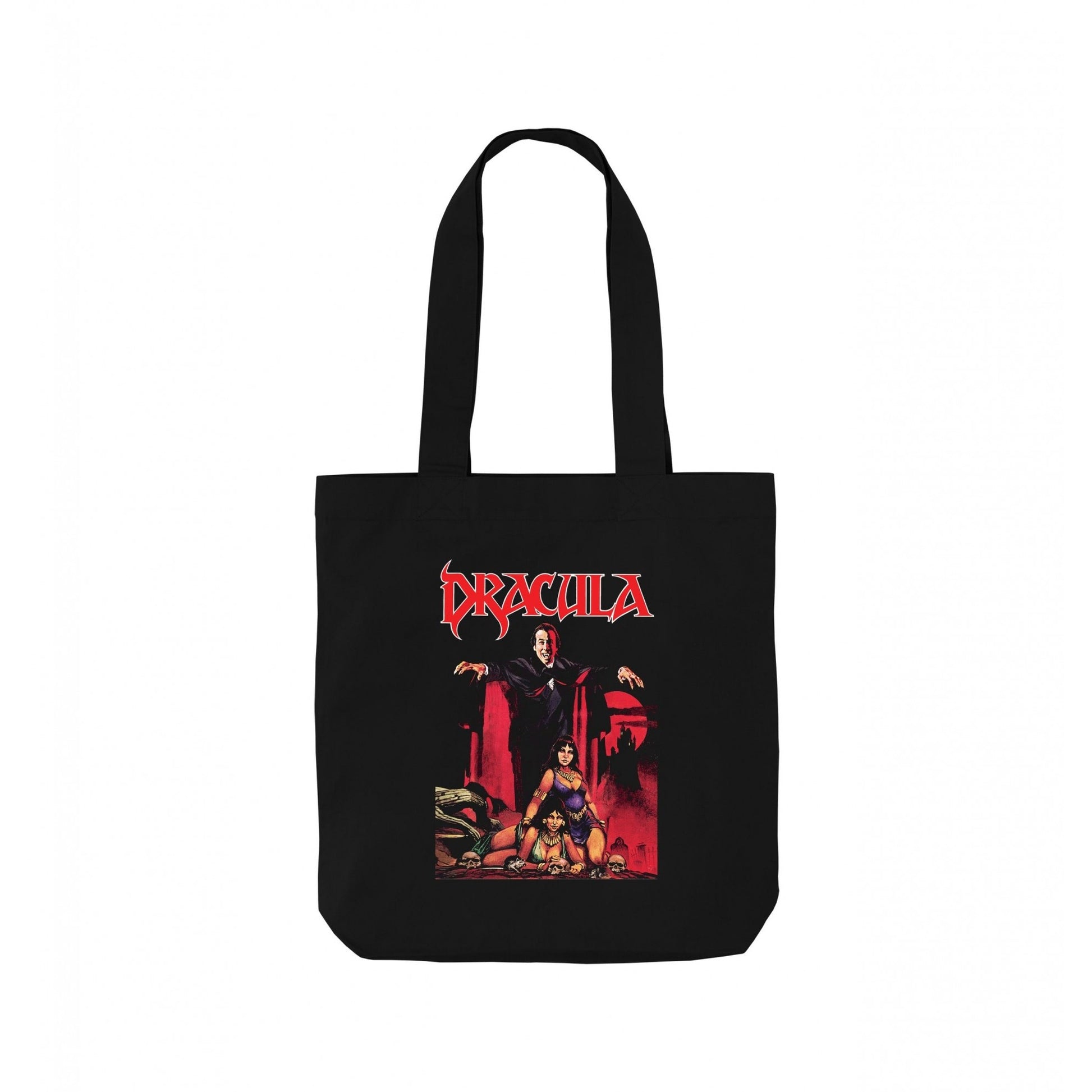 Black - Front - Horror Line Lives! Dracula Tote Bag