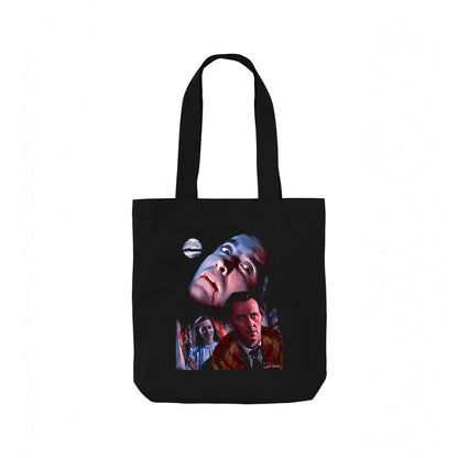 Black - Front - Horror Line Graphic Dracula Tote Bag