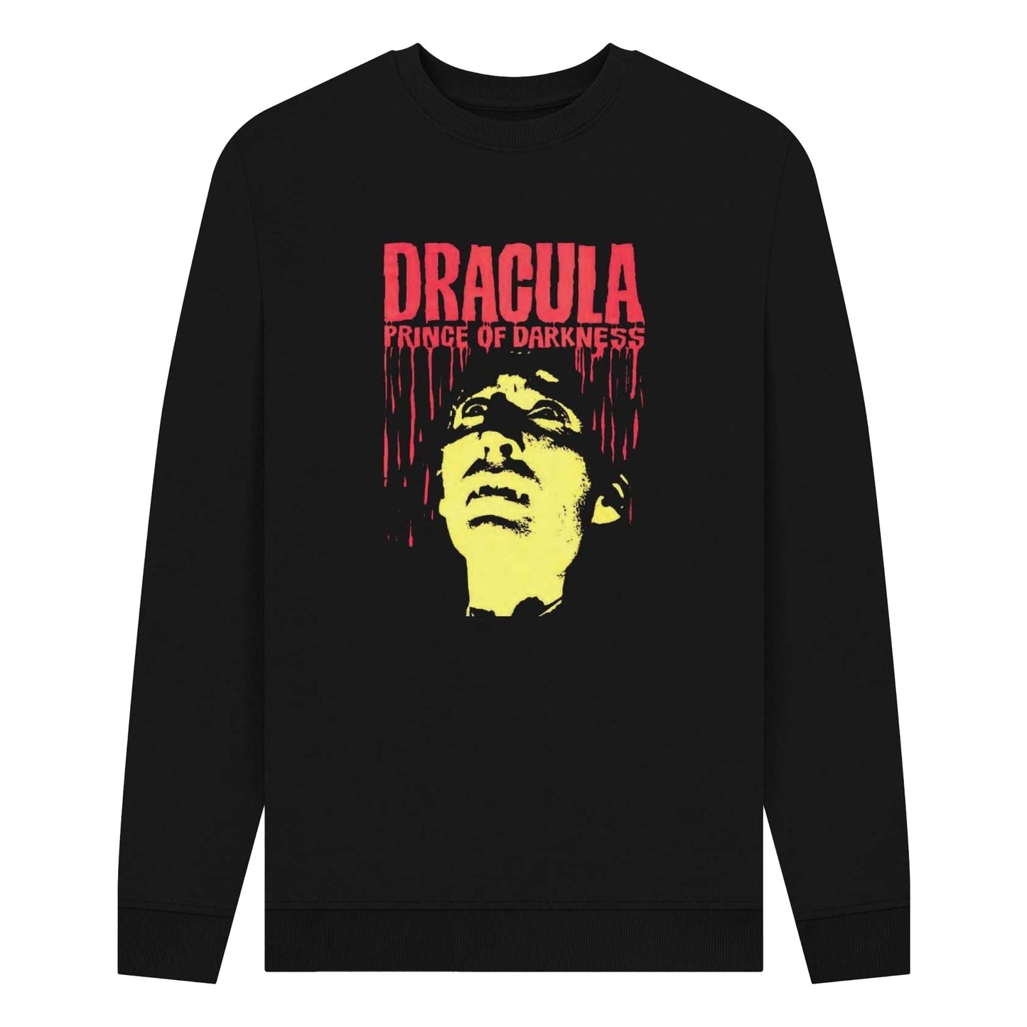Black - Front - Horror Line Unisex Adult Darkness Dracula Sweatshirt