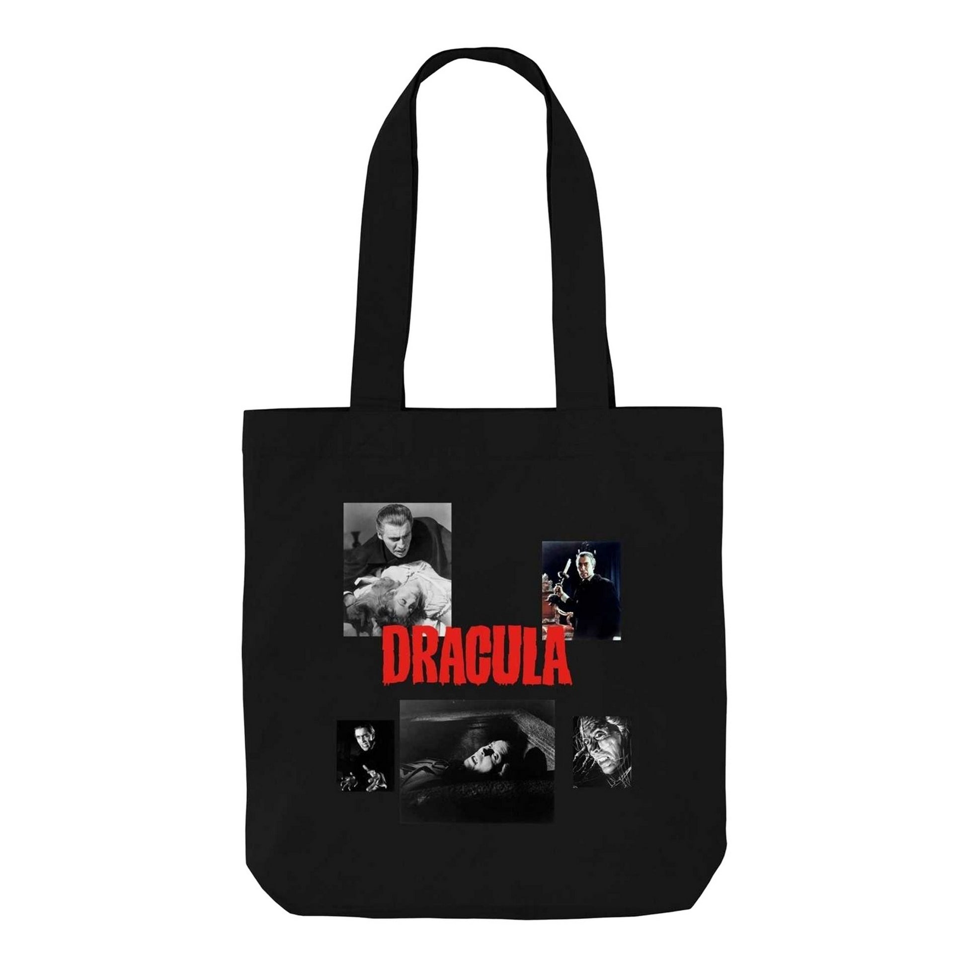 Black - Front - Horror Line Movie Scene Dracula Tote Bag