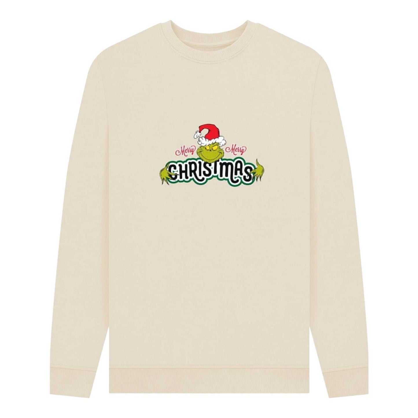 Oat - Front - The Grinch Unisex Adult Christmas Sweatshirt
